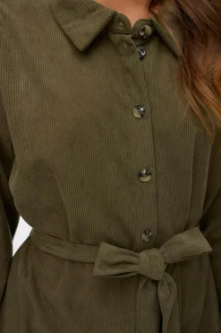 Vero Moda Curve Vestido corto micropana talla grande Verde Hot