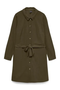 Vero Moda Curve Vestido corto micropana talla grande Verde Hot