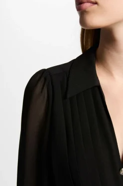 Morgan Vestido corto patinadora Negro Hot