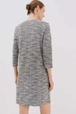 Cortefiel Vestido corto tweed Gris