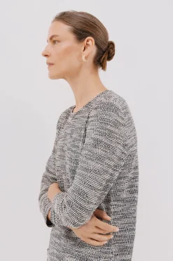 Cortefiel Vestido corto tweed Gris