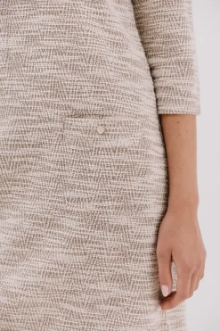 Cortefiel Vestido corto tweed Beige Clearance