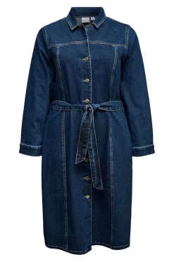 Vero Moda Curve Vestido corto vaquero talla grande Azul marino Online