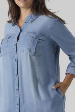 Vero Moda Curve Vestido corto vaquero talla grande Azul Online