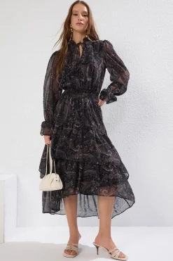 Trendyol Vestido cuello halter estampado Sale