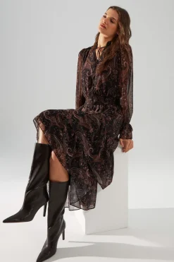 Trendyol Vestido cuello halter estampado Sale