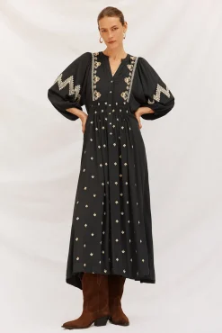 Cortefiel Vestido cuello redondo Gris Discount