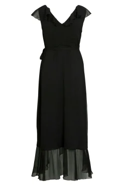 Vila Vestido de gasa midi de fiesta Negro Online