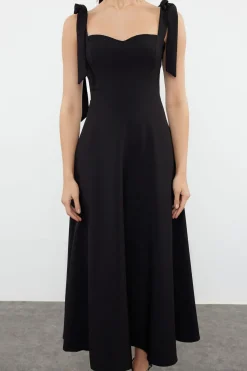 Trendyol Vestido de noche negro Sale