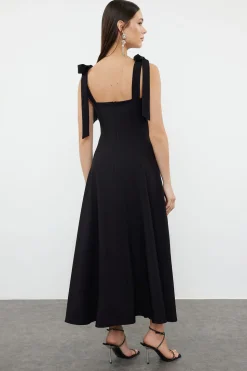 Trendyol Vestido de noche negro Sale