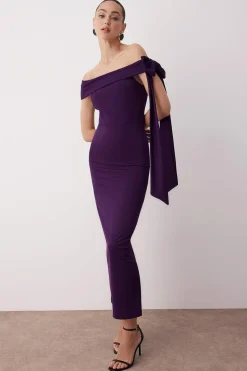 Trendyol Vestido de punto morado/lila
