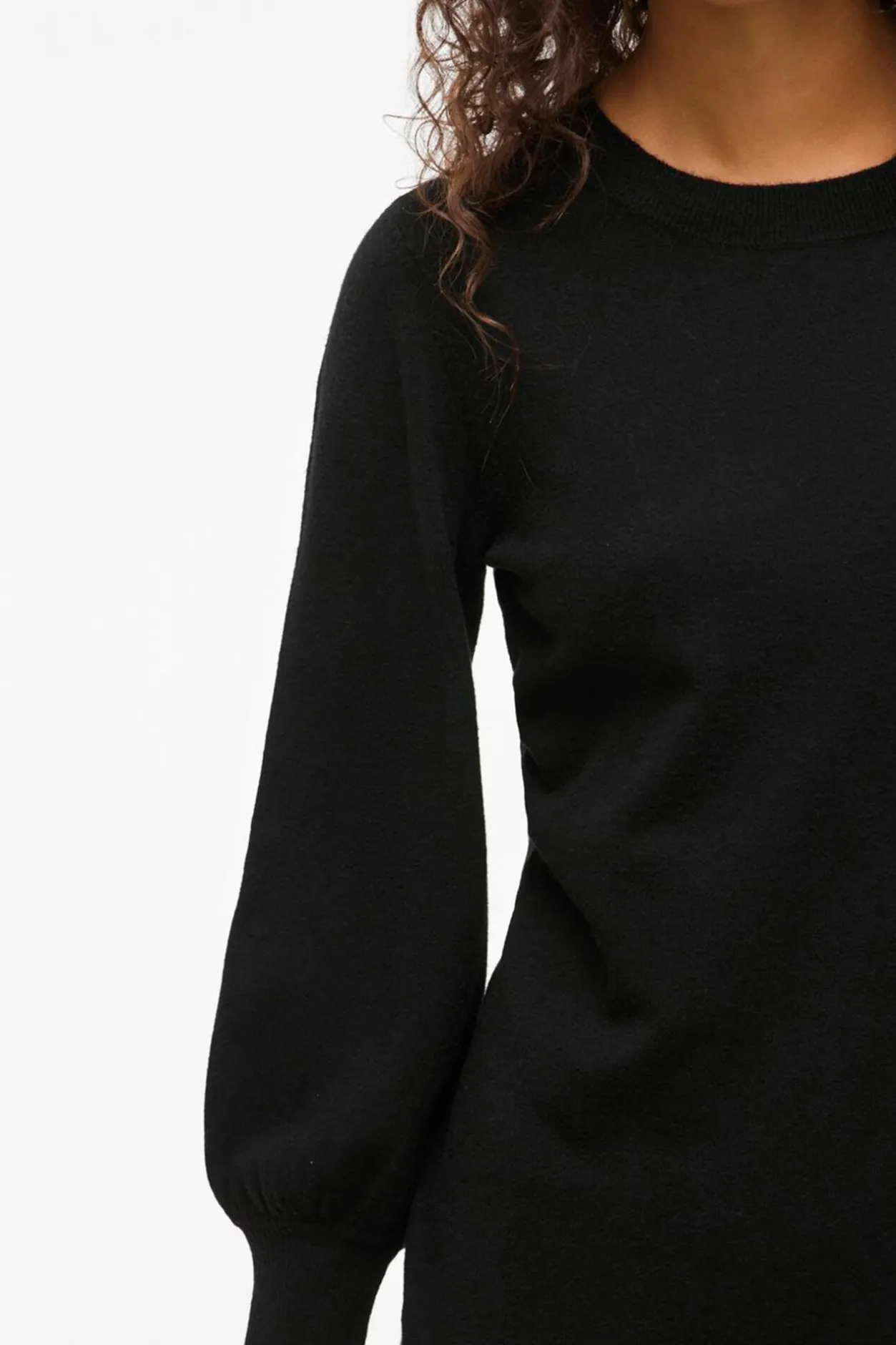 Vila Vestido de punto con viscosa Negro New