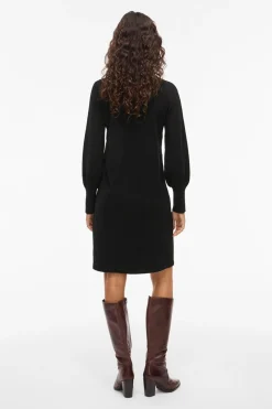 Vila Vestido de punto con viscosa Negro New
