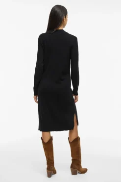 Vila Vestido de punto con viscosa Negro New