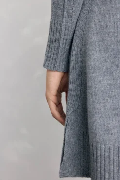 Pedro del Hierro Vestido de punto costura central lana Gris Best