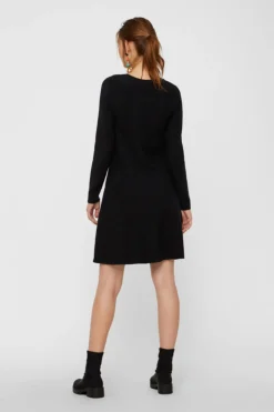 Vero Moda Vestido de punto cuello redondo Negro Sale