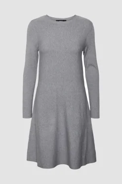 Vero Moda Vestido de punto cuello redondo Gris Sale