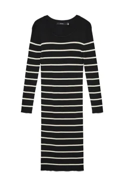 Vero Moda Vestido de punto midi de manga larga Multicolor Clearance
