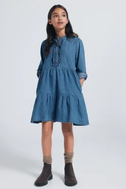 Springfield Kids Vestido DENIM niña azul Outlet