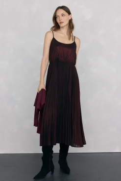 Pedro del Hierro Vestido dos piezas brillo Burdeos Sale