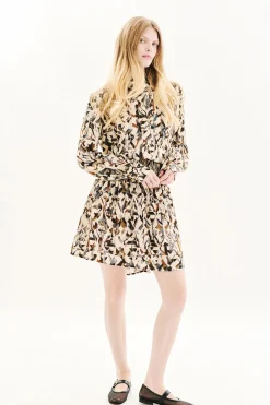 Caroll Vestido estampado 100% viscosa Estampado beige