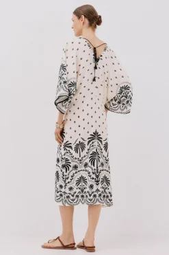 Cortefiel Vestido estampado frunces Estampado blanco Sale