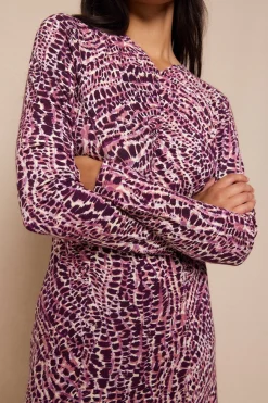 Slowlove Vestido estampado frunces Multicolor Online