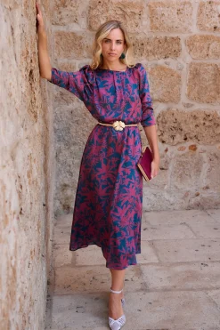 Polín Et Moi Vestido estampado Ulis Vino Online