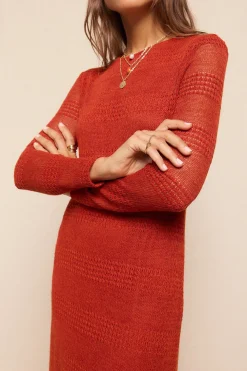 Slowlove Vestido estructura rústica Naranja Discount