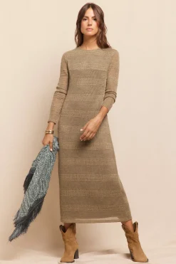 Slowlove Vestido estructura rústica Kaki Online