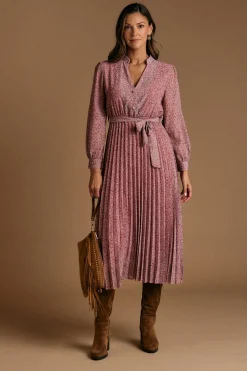 Polín Et Moi Vestido flores Malva Rosa Best