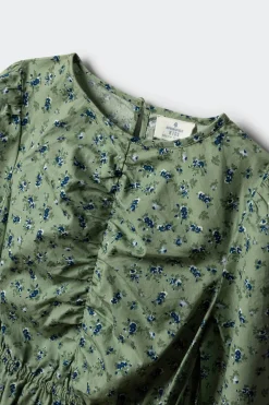 Springfield Kids Vestido flores niña verde New