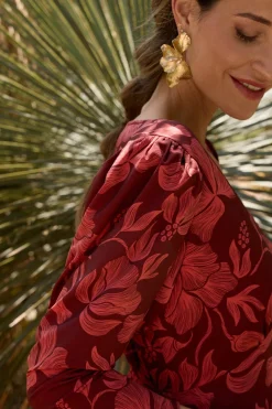 Polín Et Moi Vestido flores Nia Granate Best