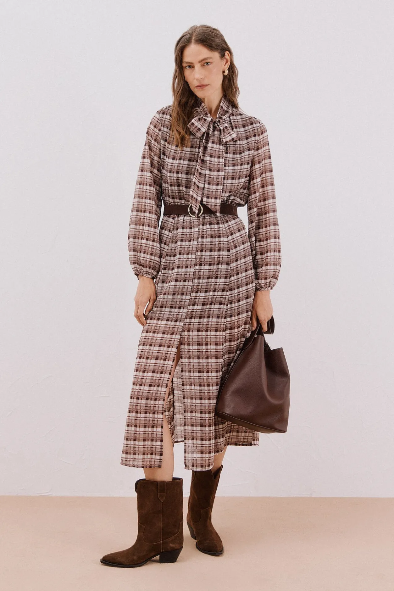 Cortefiel Vestido fluido estampado Multicolor Outlet