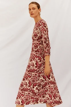 Cortefiel Vestido fluido estampado Multicolor Outlet