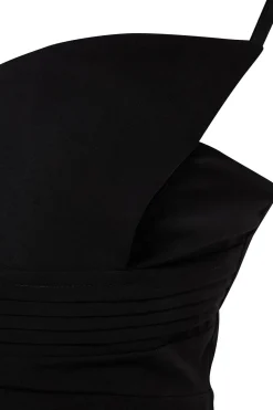 Trendyol Vestido largo asimétrico negro Outlet