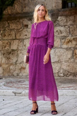 Polín Et Moi Vestido largo Berenjena Morado Sale