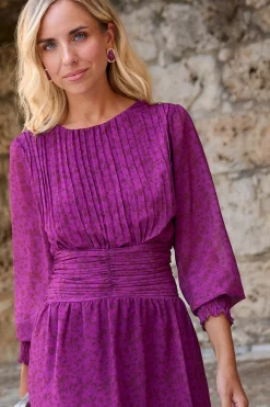 Polín Et Moi Vestido largo Berenjena Morado Sale