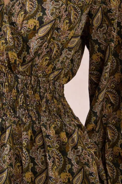 Molly Bracken Vestido largo con estampado y pliegues Multicolor Sale