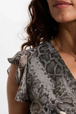 Morgan Vestido largo cruzado Multicolor Online