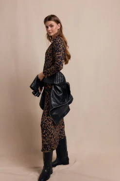 Slowlove Vestido largo estampado Negro Best