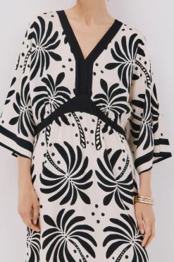 Cortefiel Vestido largo estampado Multicolor Discount