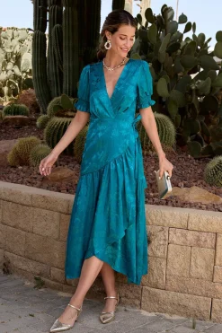 Polín Et Moi Vestido largo estampado Azul Sale