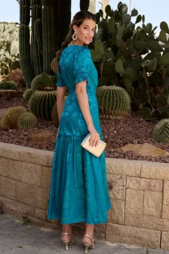 Polín Et Moi Vestido largo estampado Azul Sale