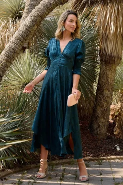 Polín Et Moi Vestido largo estampado Azul Discount