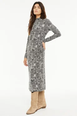 System Action Vestido largo estampado negro Best