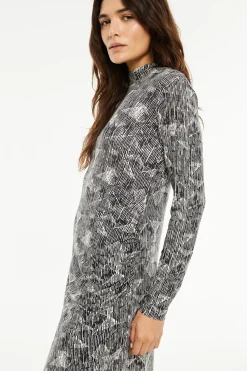 System Action Vestido largo estampado negro Best