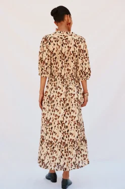 Cortefiel Vestido largo estampado ajustado Multicolor Best