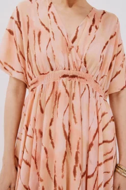 Cortefiel Vestido largo estampado fluido Multicolor Best