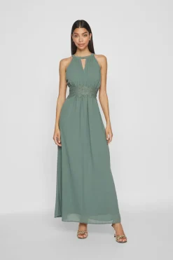Vila Vestido largo fiesta Verde Discount